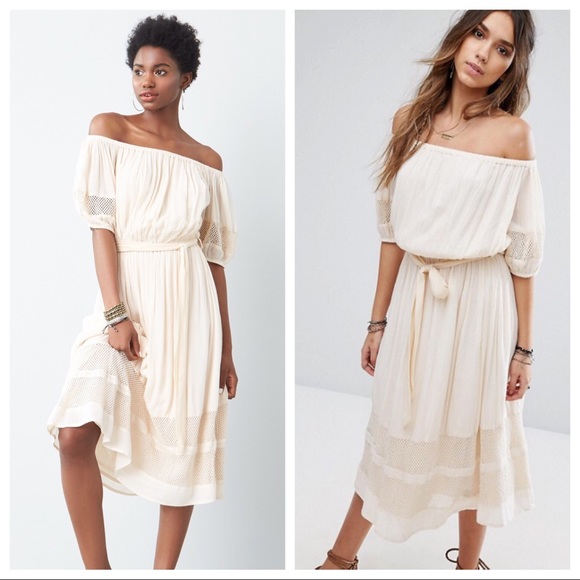 Off Shoulder Cream Dress